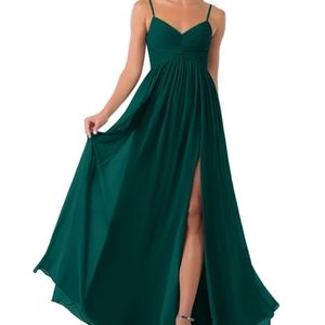 Azazie Alia Dress in Pine
